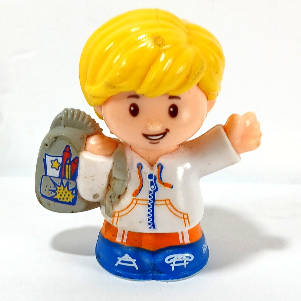 Fisher Price Little People Sit-with-Me School Bus Blonde Boy Eddie